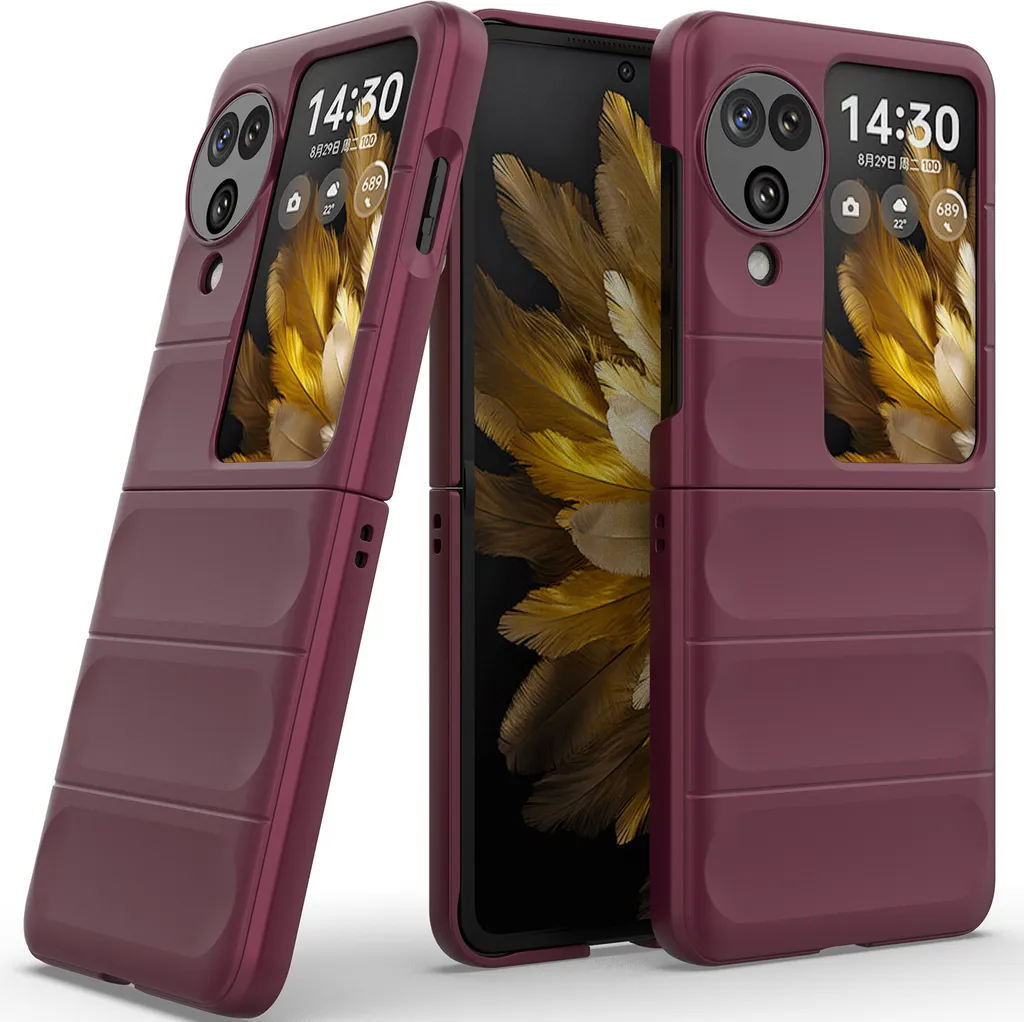 Custodia Oppo Find N3 Flip Rigida Bordeaux - Cover Matt Anti-Fingerprint