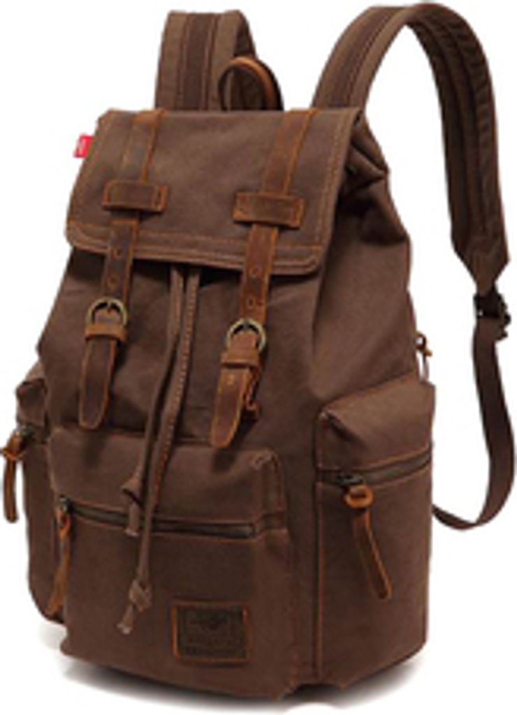 ANTCOOL Retro-Stil Herren- und Damen-Rucksack aus Segeltuch mit großem Fassungsvermögen, Laptop-Rucksack, Schüler, Schultasche