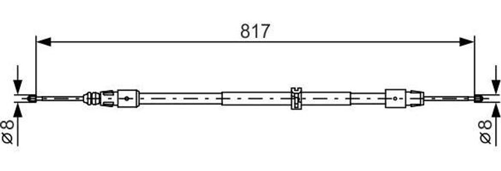 BOSCH 1 987 482 024 Seilzug, Handbremse OE A1644200385 kompatibel mit M-Klasse, GL-Klasse