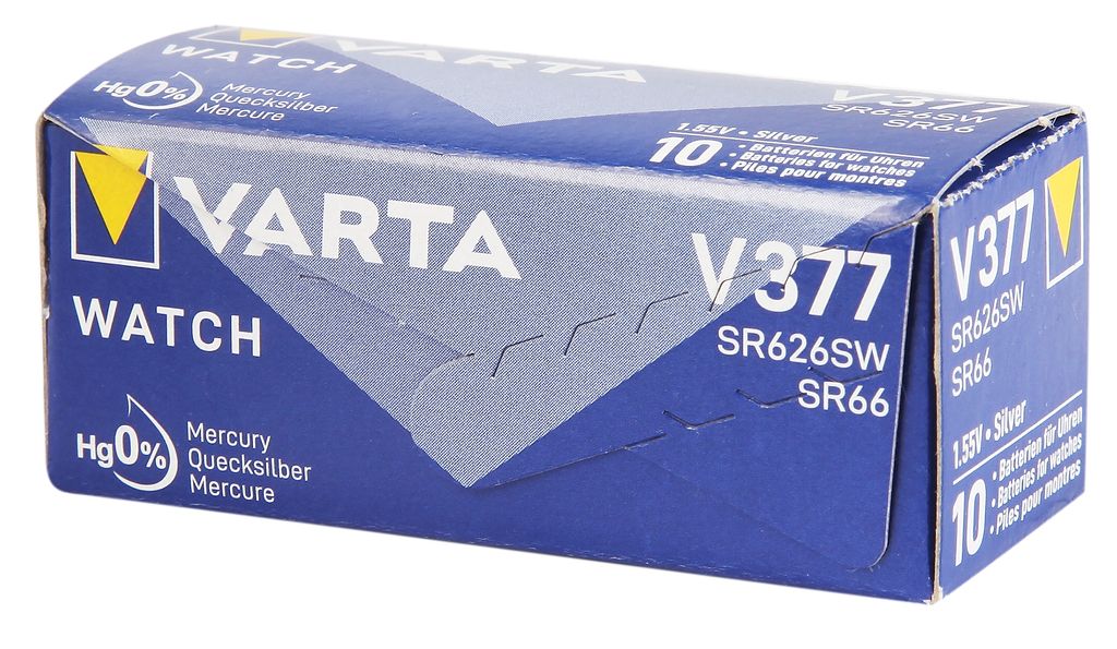 Knopfzelle Uhr Batterie Uhrenbatterie Varta V377 SR66 Produktbild 9