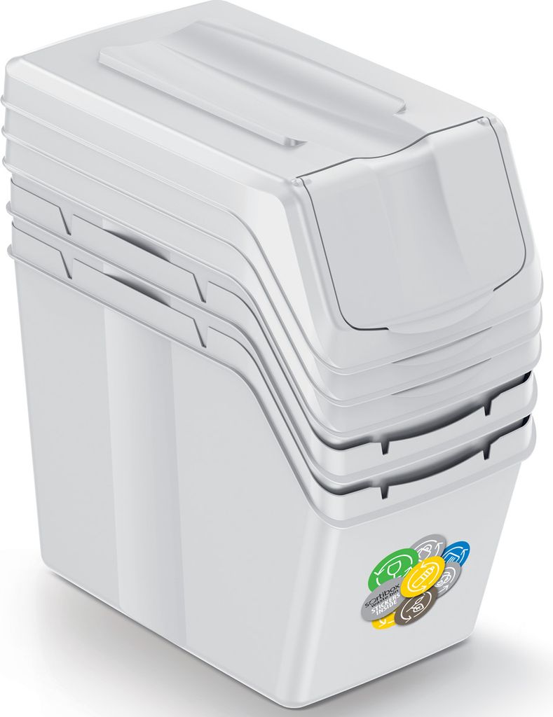 Abfallbehälter 20 l sortibox set3 pcs. Asche