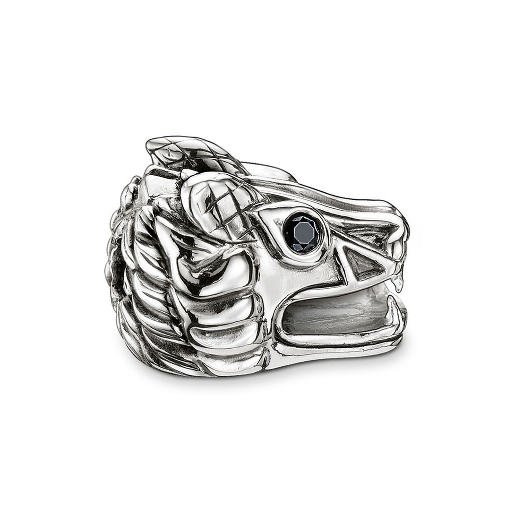 Thomas Sabo Bead Charm-Einhänger Drachenkopf 925 Silber silber K0037-051-11