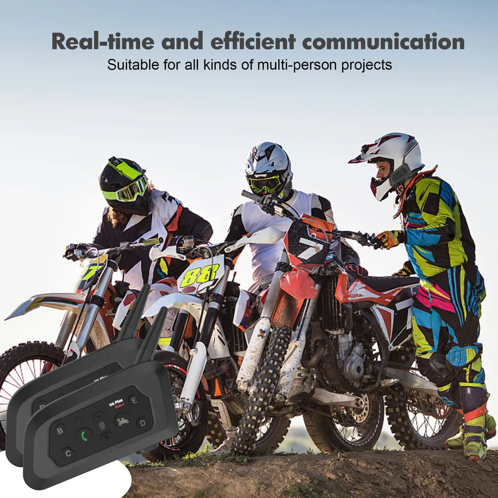 Intercom Moto Bluetooth Kit Main Libre avec Réponse Auto - Pack de 2 - 14