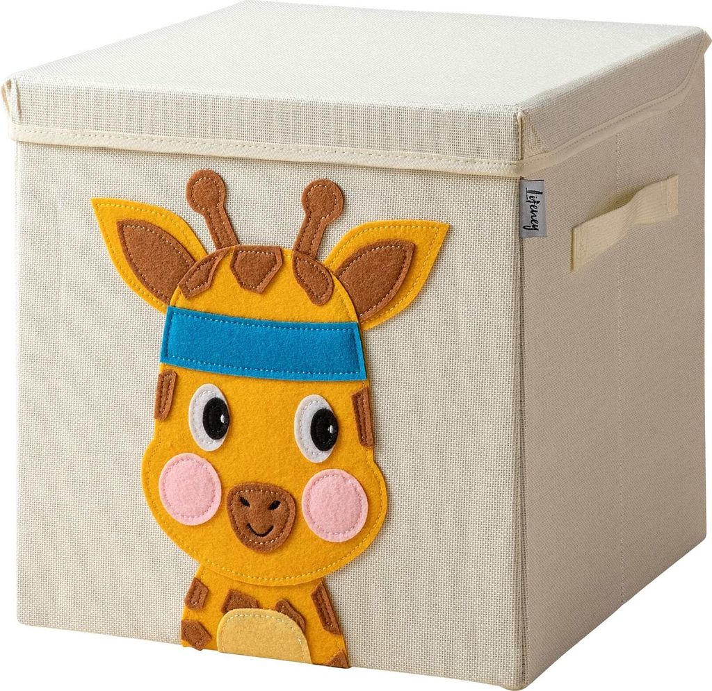 Lifeney Aufbewahrungsbox Kinder mit Deckel I Niedliche Spielzeugkiste I Aufbewahrungsboxen für Kinderzimmer I Faltbox für Spielzeugaufbewahrung I...