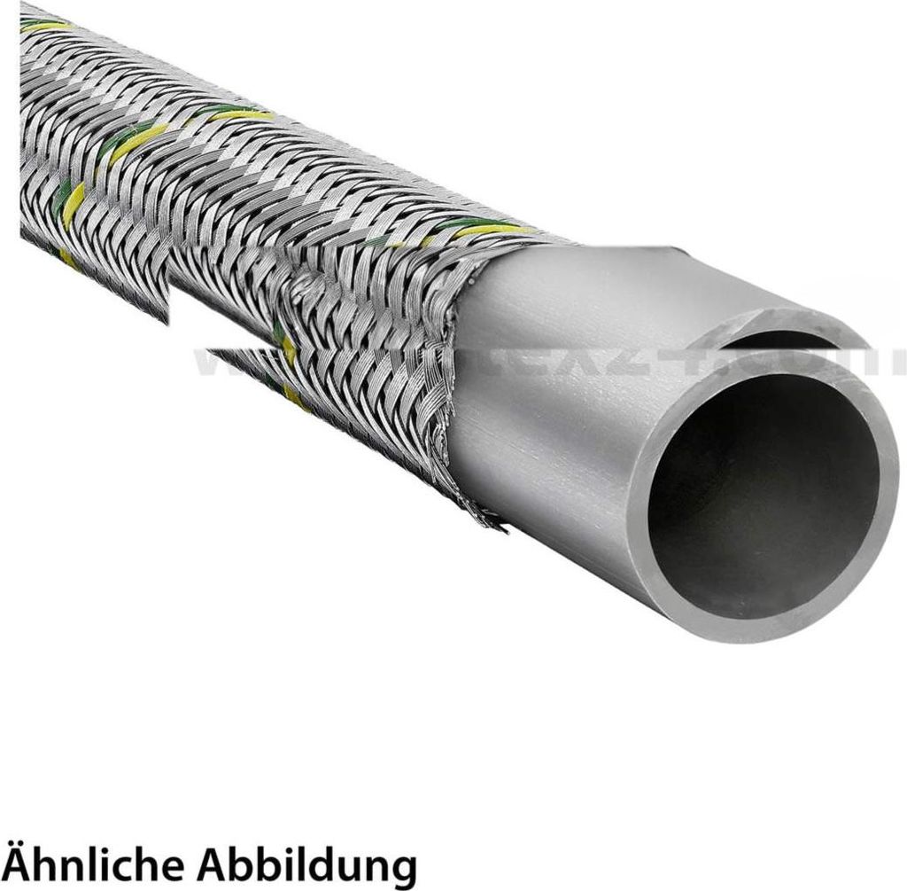 FLEXA K-EDU Kunststoffschutschlauch PVC mit Stahldrahtgeflecht FK-EDU14, AD 14,0mm, ID 9,0mm innen glatt - 1 Meter