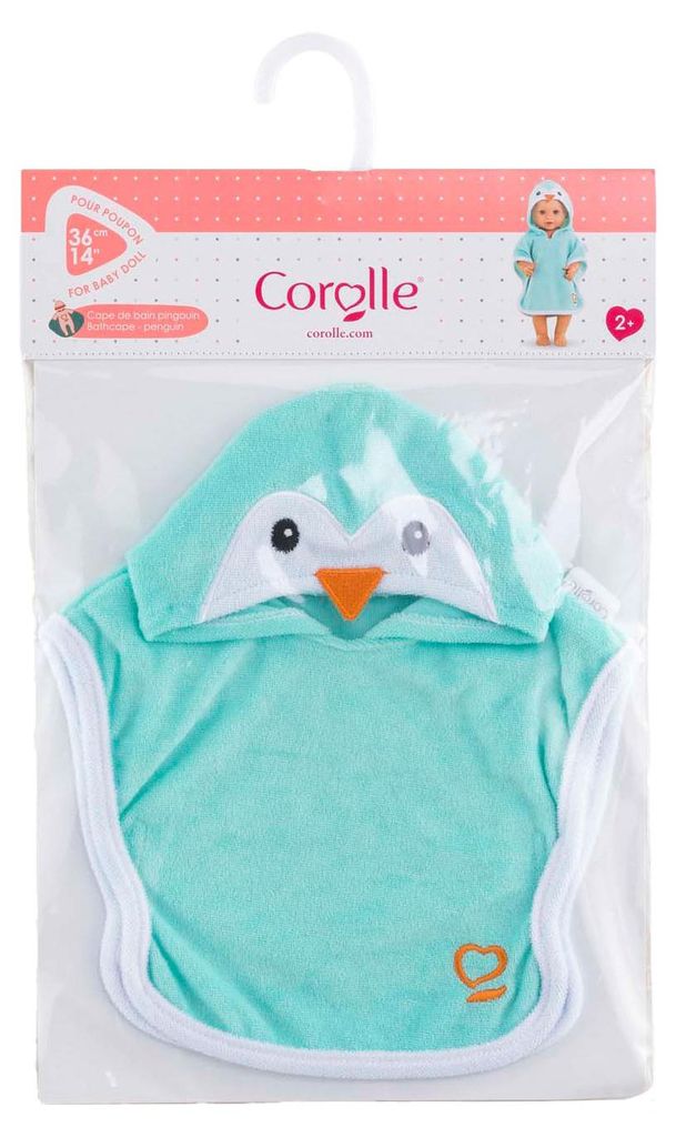 Corolle Badeumhang für Babypuppe – Pinguin, 36 cm