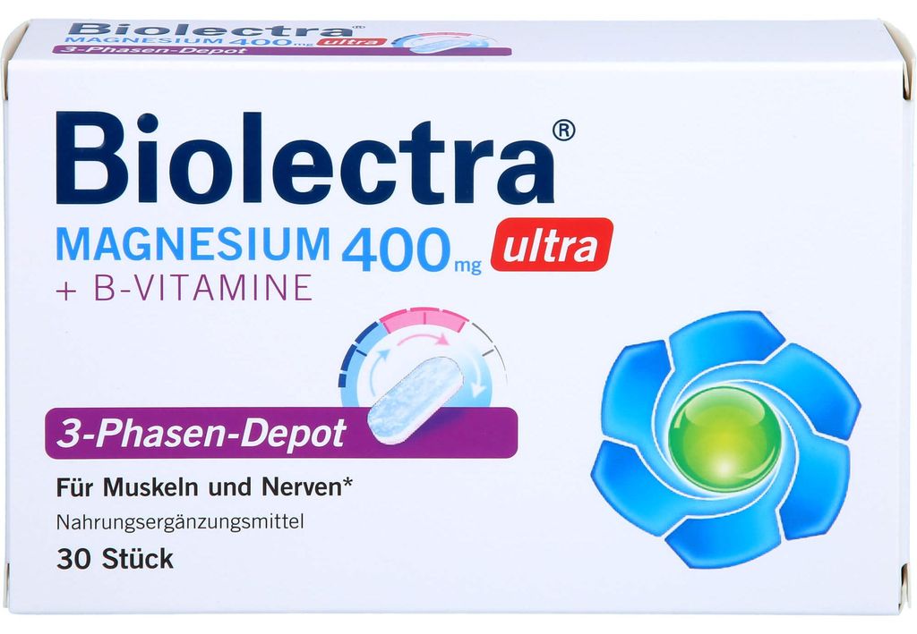 Biolectra Magnesium 400 mg ultra 3-Phasen-Depot 30 St