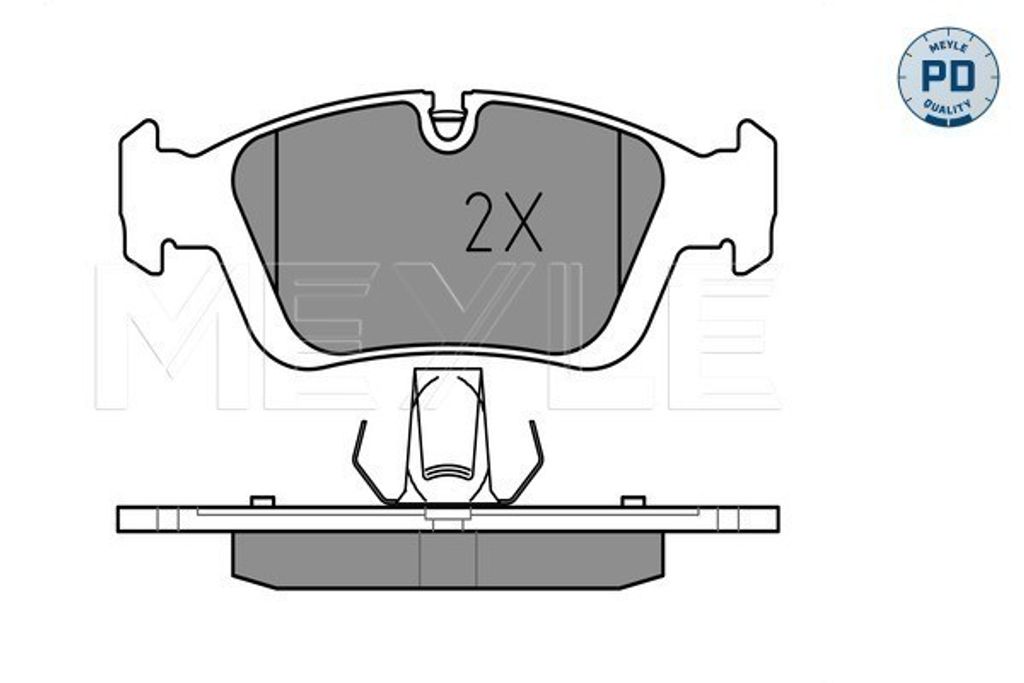 MEYLE 025 232 8717/PD Bremsbeläge Vorne für BMW 3 Limousine (E46) 3 Touring (E46) 3 Coupe (E46) 3 Cabrio (E46) 3 Limousine (E36) 3 Coupe (E36)