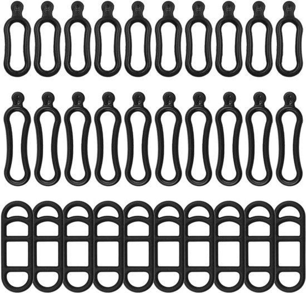 Silikonhalter für Fahrradlichter, Elastische LED-Lichterhalter, Pack von 30 Stücken