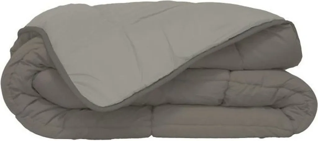 Couverture Anti-froid CALGARY 400g 240x260cm Microfibre Taupe & Lin