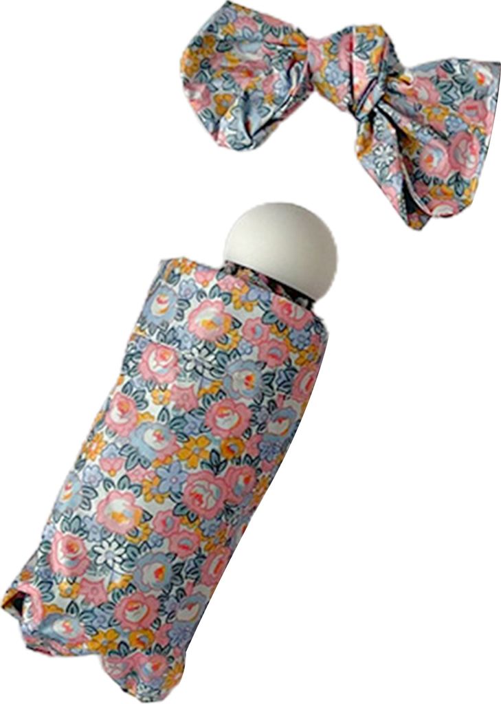 Compact Mini Folding Travel Regenschirm Leichtes UV -Schutz Retro Blumendesign ideal für Frauen und Mädchen-C