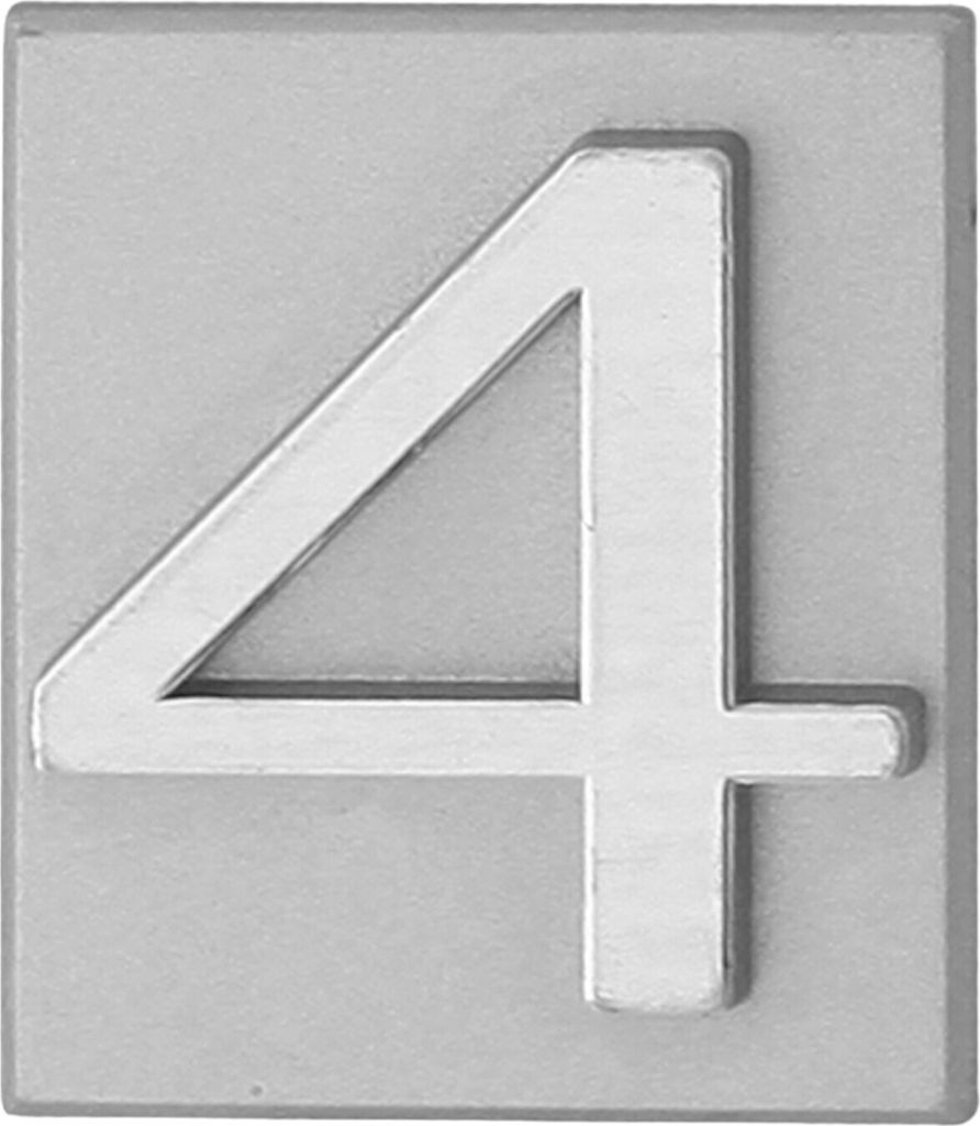 DOMINO Hausnummer Briefkasten Selbstklebend – 4 | 3D Türnummer Adressnummern Aufkleber | Hausnummern Klebend | Klebezahlen Wetterfest | Zahlen z...