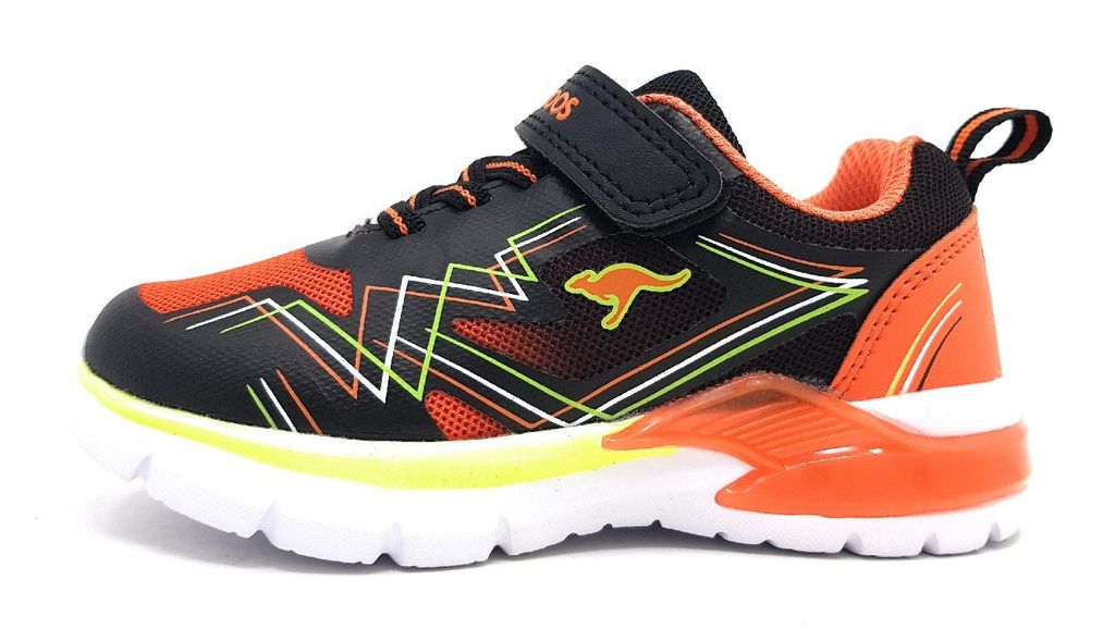 KangaRoos K-SL Flasher Jungen Sneaker in Orange, Größe 28
