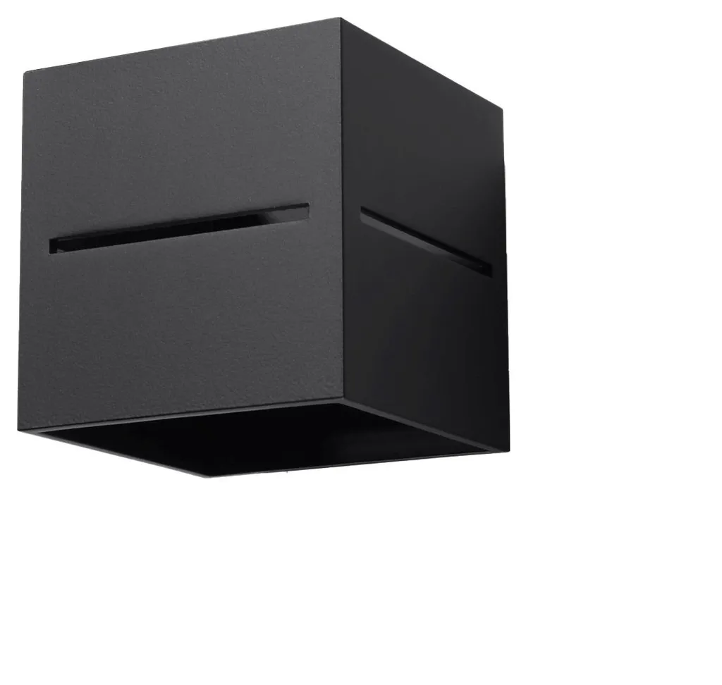 Applique Moderna LOBO Nero Sollux 10cm | Illuminazione Design Minimal
