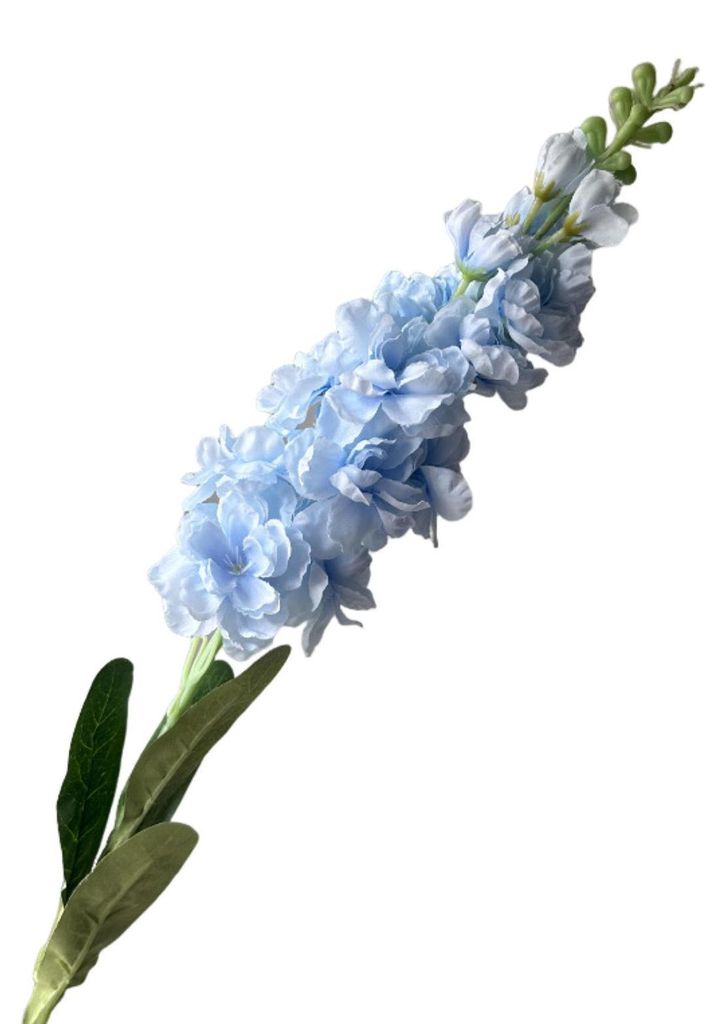 Künstlicher Rittersporn, realistische künstliche Ritterspornblüten mit Blättern, künstlicher Ritterspornzweig für Blumenarrangements, Partyde...