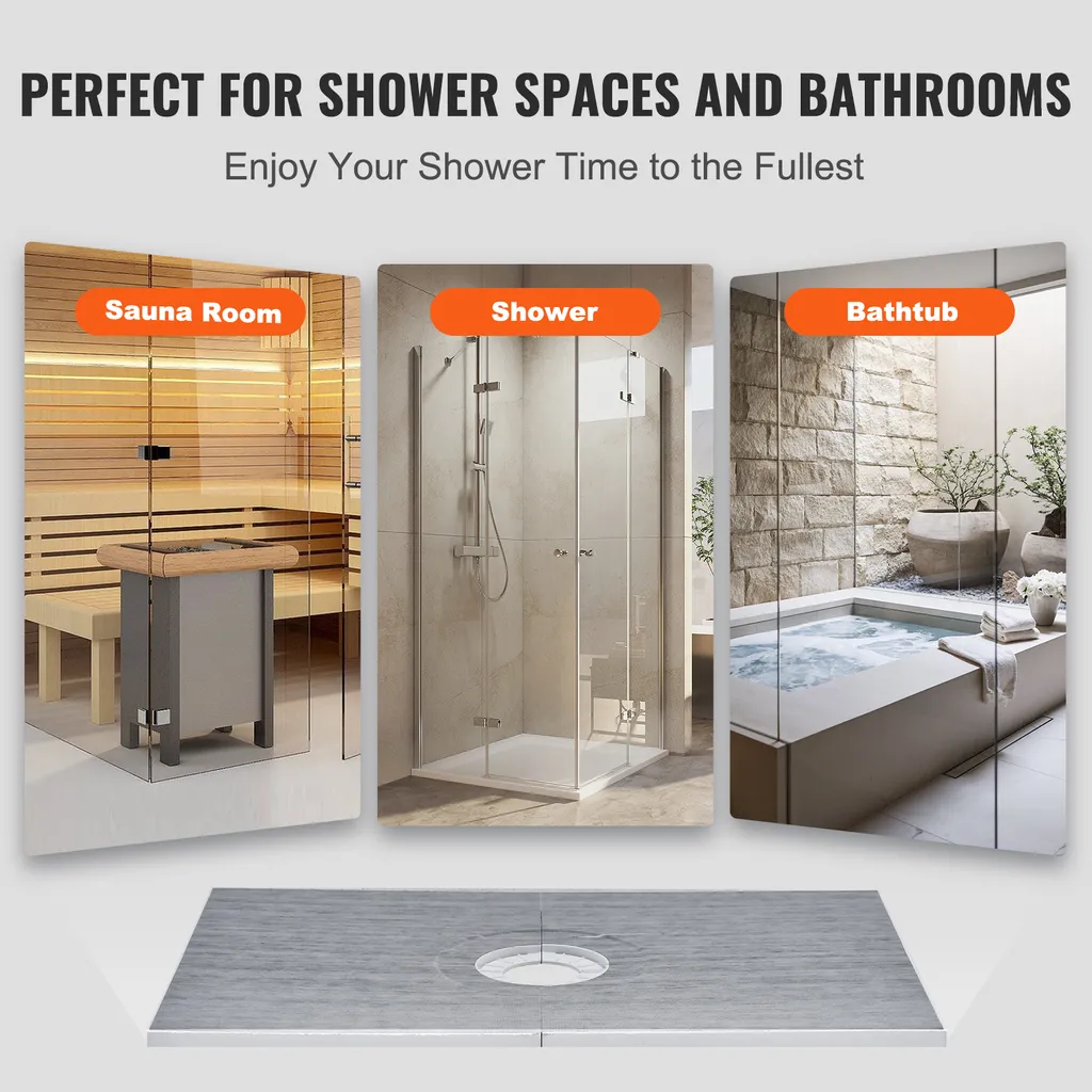 Aménager une Douche Large 1524x965 mm Kit Complet de Pose avec Drain