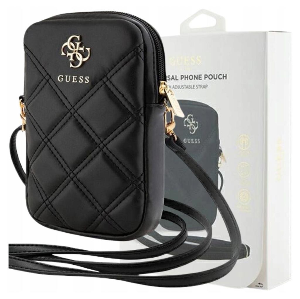 Guess Borsetta Sachet Borsa a tracolla/collo con logo Nero Immagine del prodotto 