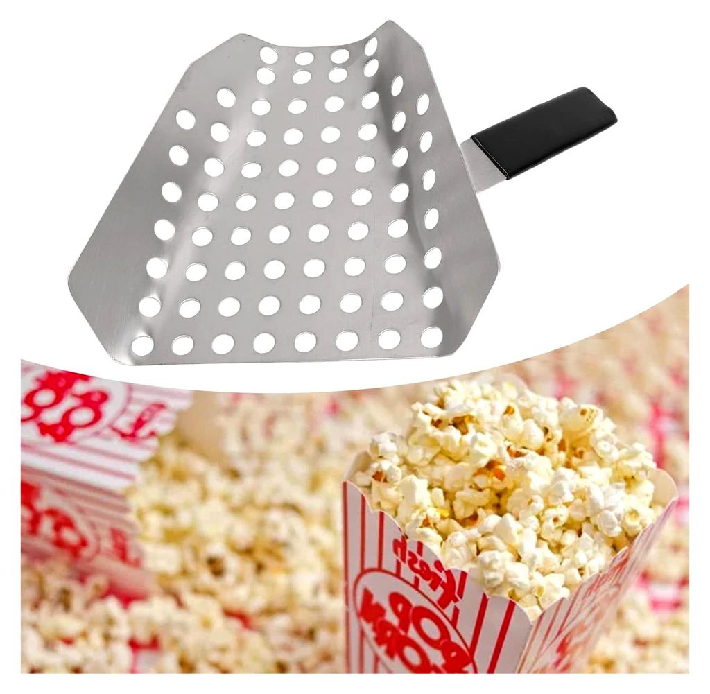 Popcornschaufel 7,6x7,5x4,7 Zoll - Ergonomisches Design mit Schutz vor heißem Öl