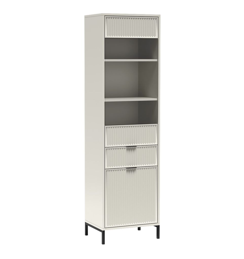 AX LIVING Glasvitrine Berlinette 5 Vitrine beige Kaschmire 54,5cm breit