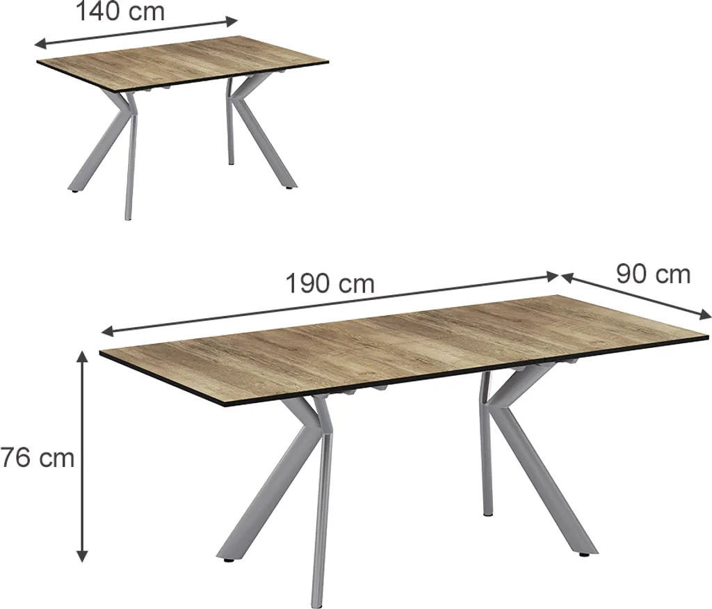 Table à manger Vicco Trill extensible : gagnez de la place avec élégance - 3