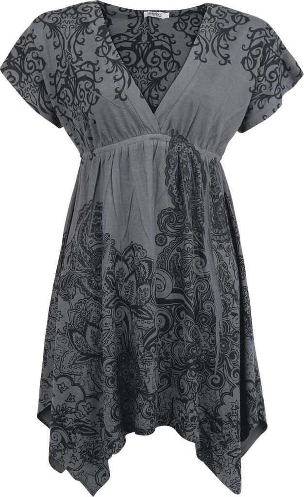 Innocent Kurzes Kleid Damen Smock grau M