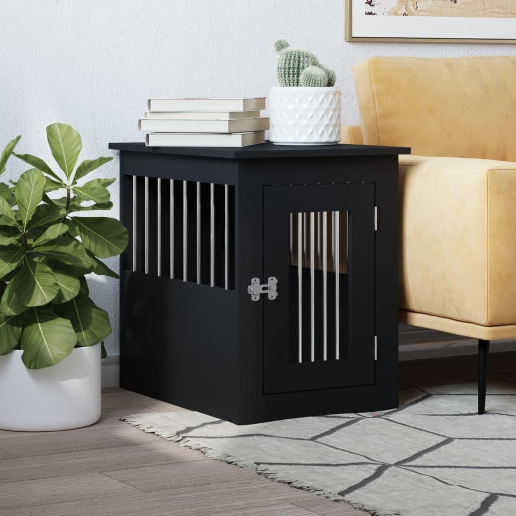 Klec pro psy v nábytkovém stylu černá 45x62x59 cm materiál Obrázek produktu 