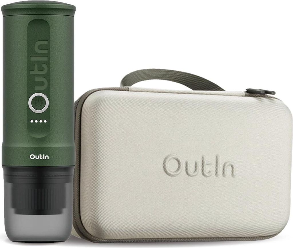 Kit da viaggio macchina per caffè espresso portatile verde Immagine del prodotto 