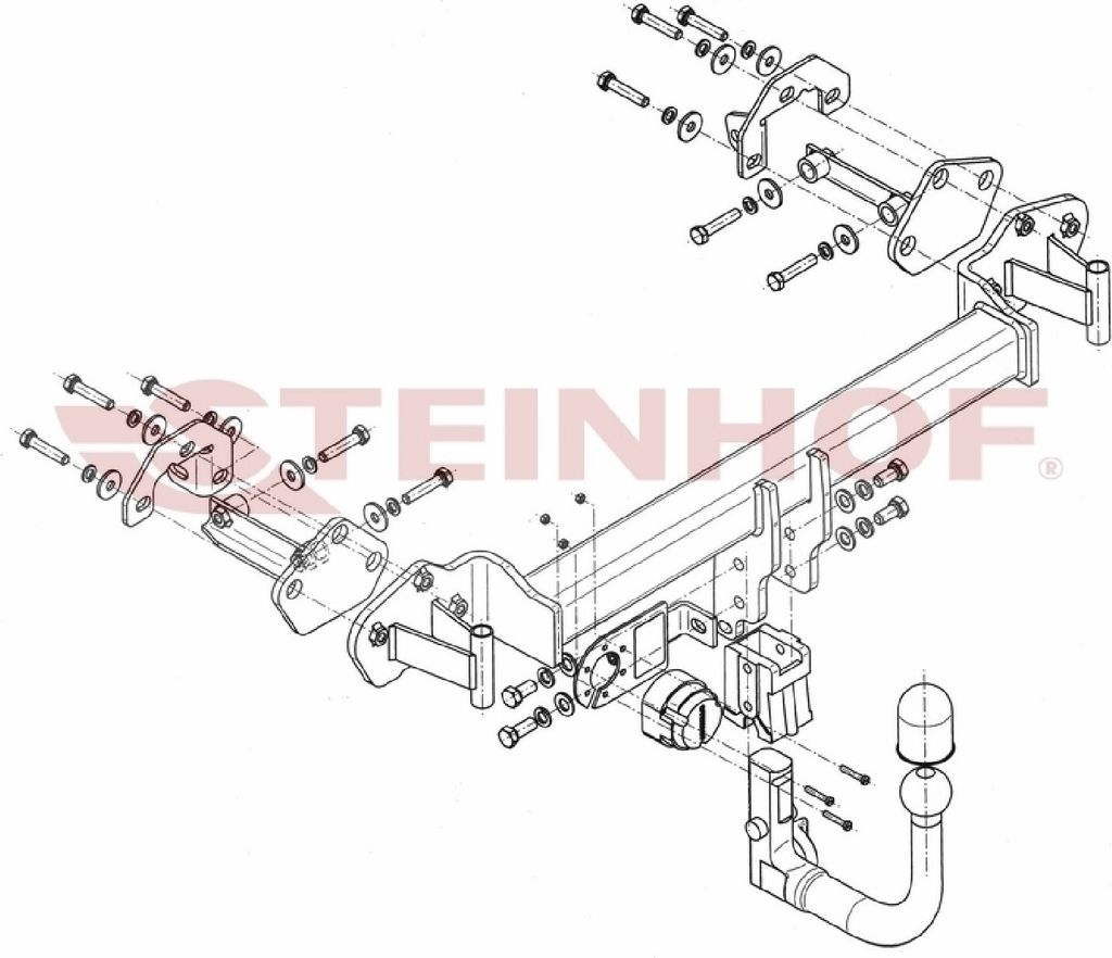 Z546007 Anhängerkupplung passend für BMW 3 Seria 06/2001-2005 abnehmbar