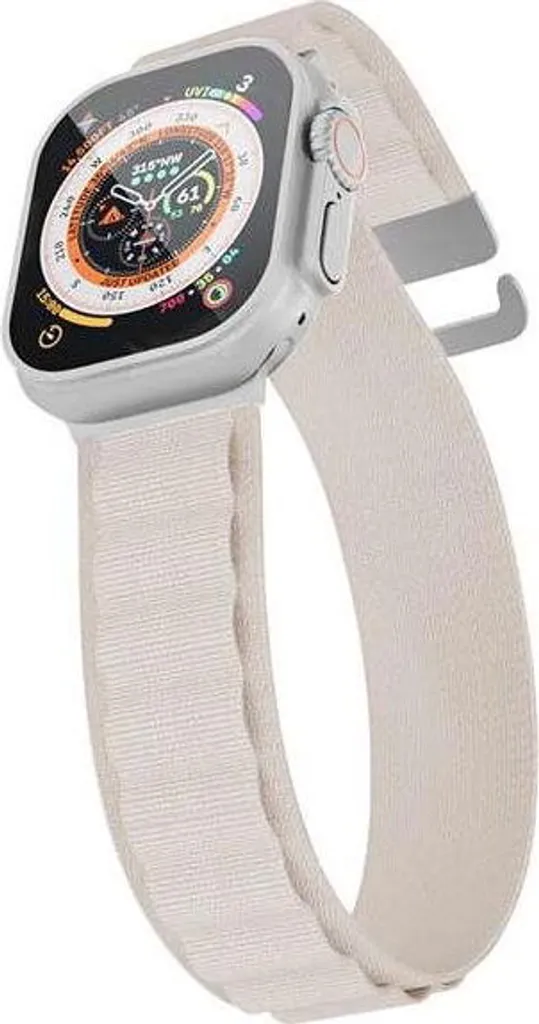 Bracelet Apple Watch 40mm 41mm et 42mm en tissu résistant Epico Ivoire