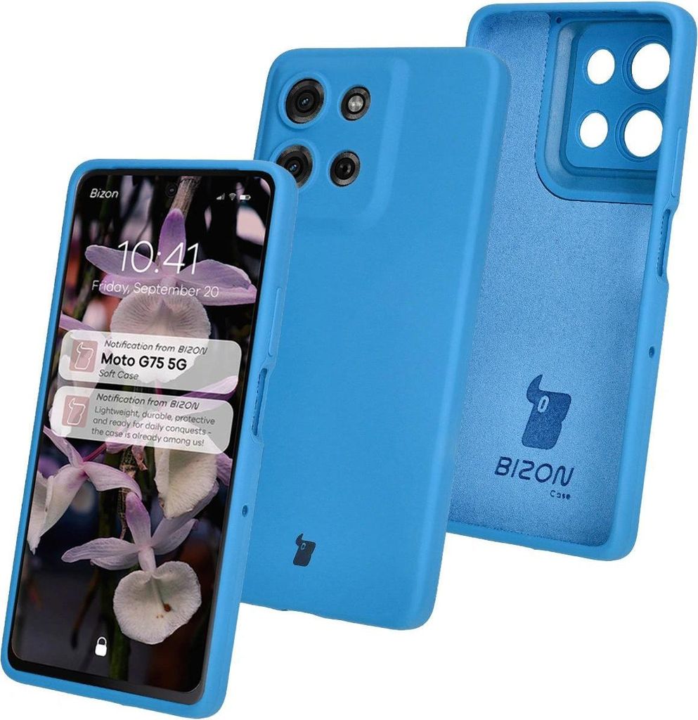 Bizon Soft Case Motorola Moto G75 5G blau