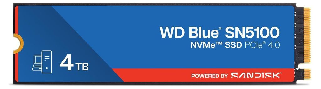 Western Digital WD Blue SN5100, 4 TB, M.2, 6900 MB/s