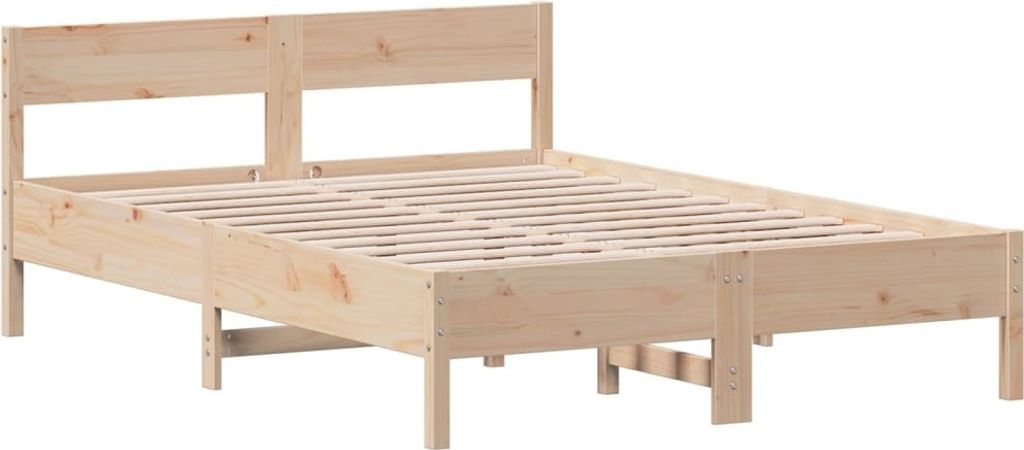 Massivholzbett ohne Matratze 160x200 cm Kiefernholz