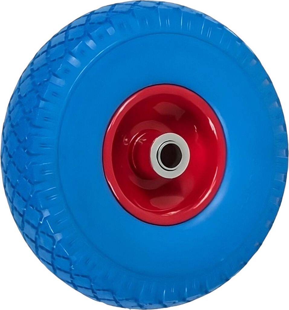 DOMINO Vollrad für Schubkarre 3.00-4 | Schubkarrenrad Stahlrad Vollgummi Durchmesser 260 mm Tragkraft 120kg | Ersatzrad Gummirad | Schubkarrenreif...