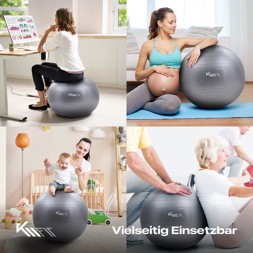 KM-Fit gymnastický míč 55 cm, tréninkový míč se vzduchovou Obrázek produktu 9