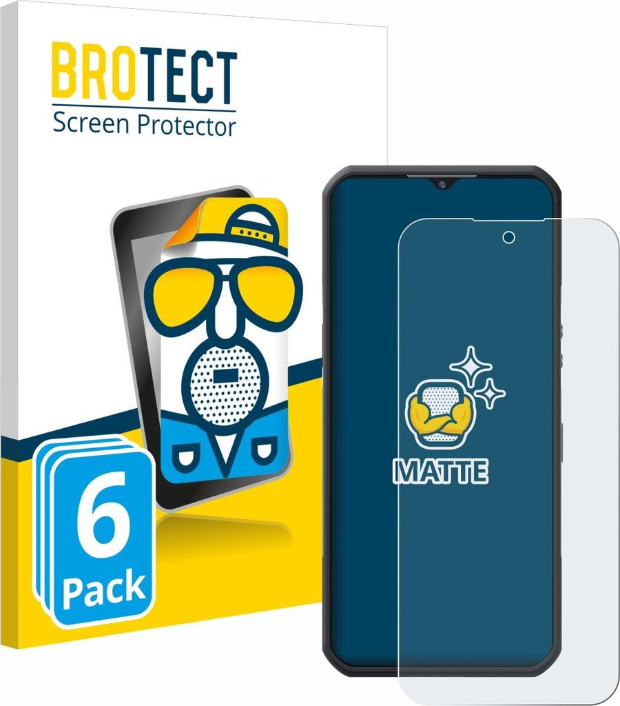 6x BROTECT Schutzfolie für Oukitel WP55 Pro Displayschutz Displayschutzfolie Folie Matt Entspiegelungsfolie