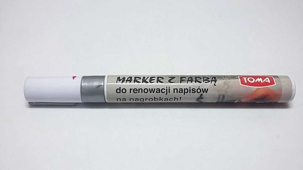 Marker olejowy do nagrobków srebrny Zdjęcie produktu 