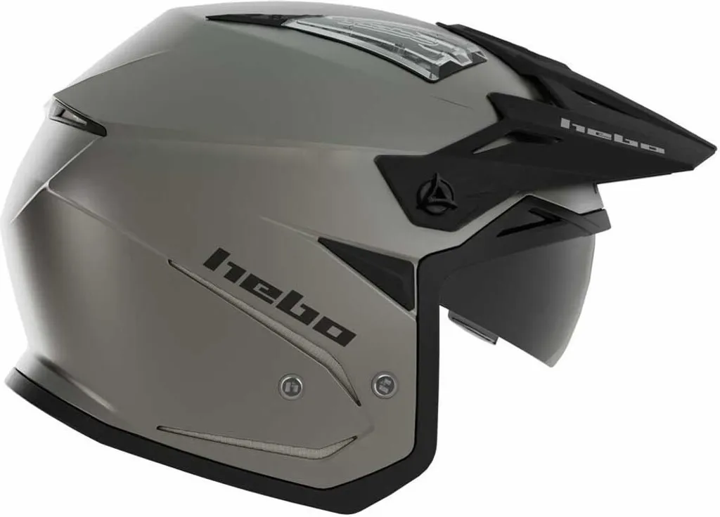 Casque Jet Hebo Htr-p01 V6 Mono Duo Gris Taille L pour Moto et Scooter