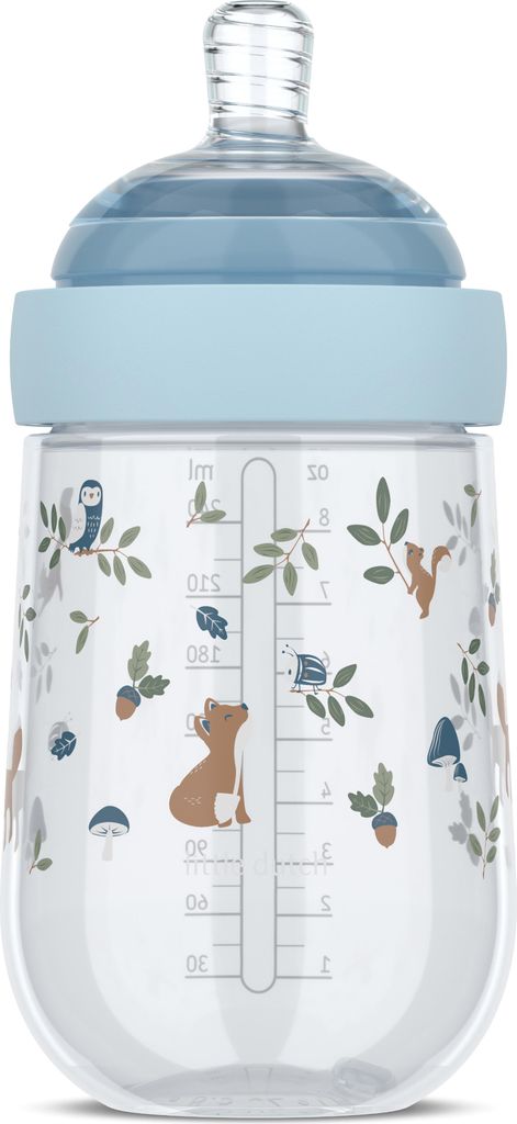 Mepal - Babyflasche Mio Little Dutch - Transparente Kappe zur Aufbewahrung - Anti-Kolik Babyflaschen - Spiralförmiges Design verhindert Verstopfun...