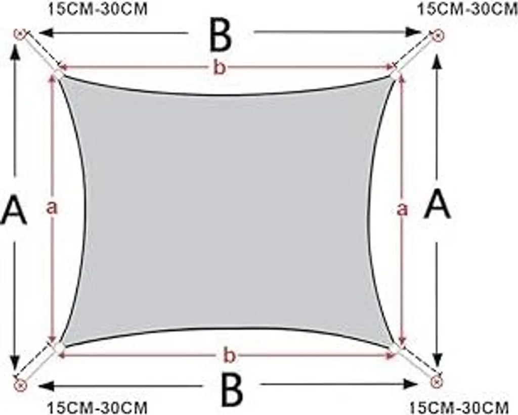 Voile d'ombrage rectangulaire AXT SHADE 4x5m gris clair imperméable - 6