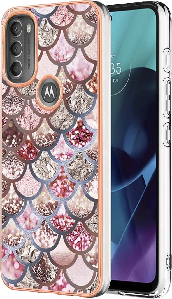 Custodia Motorola Moto G71 5G: Cover Silicone Morbido Caffè Design