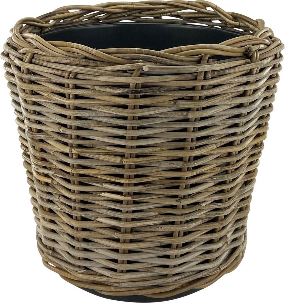 Rattan-Trockentopf – ø 42 x 44 cm – Drypot - Übertopf mit Produktbild 