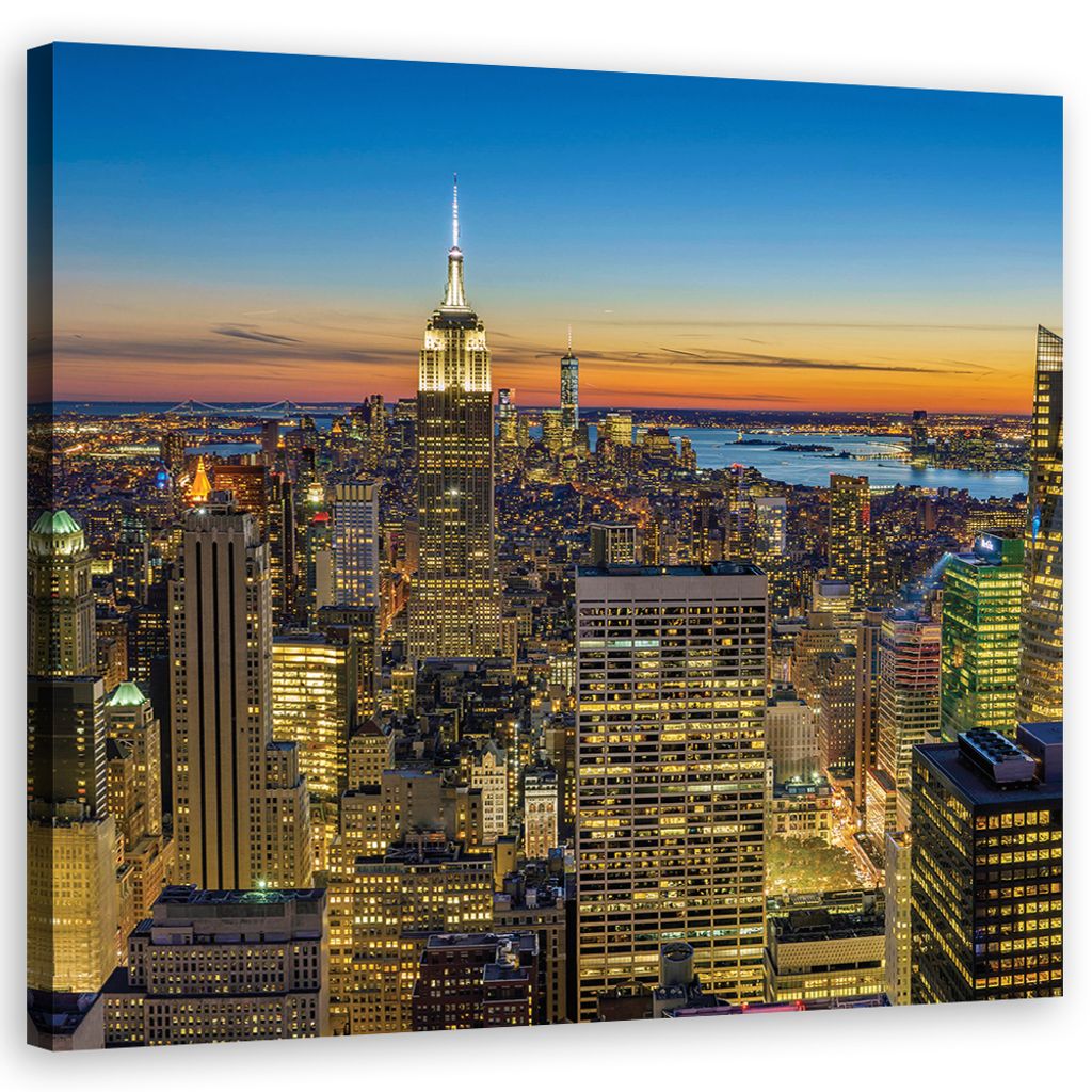 Leinwandbild städte & architektur - orange 50x50 cm Feeby orange wandbild bereit zum aufhängen