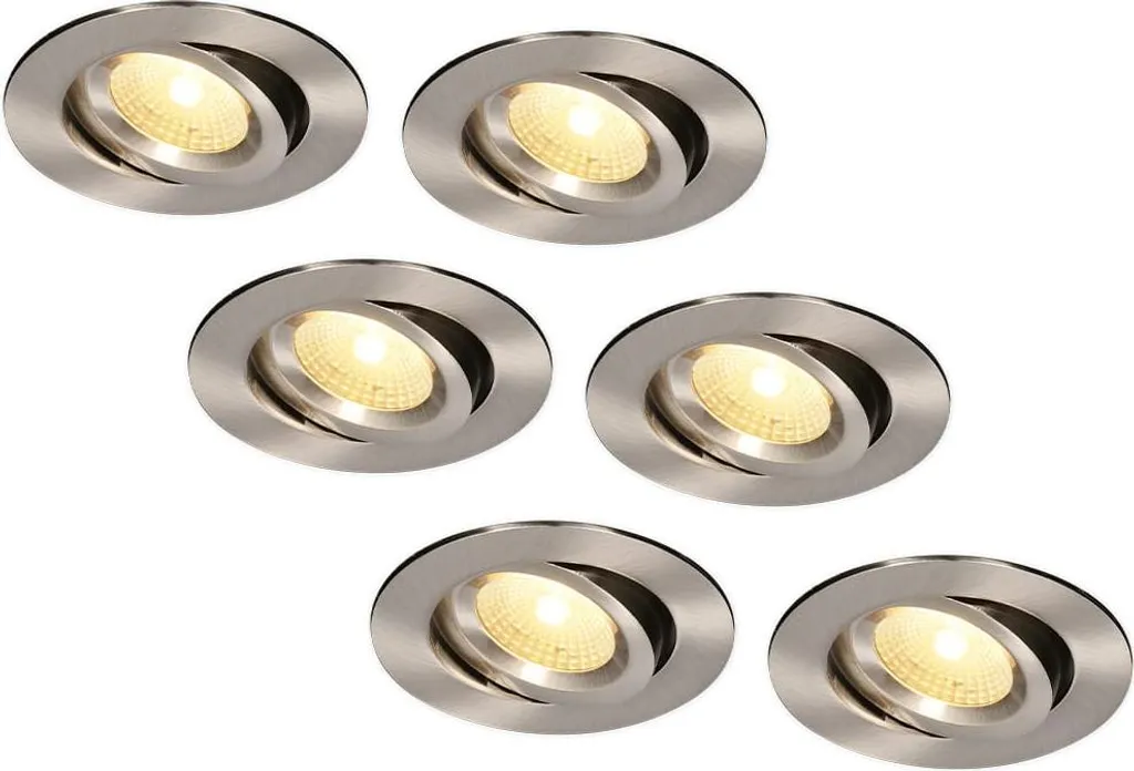 Spot LED Encastrable Sans Éblouissement Dimmable 8W IP44 Acier Inox