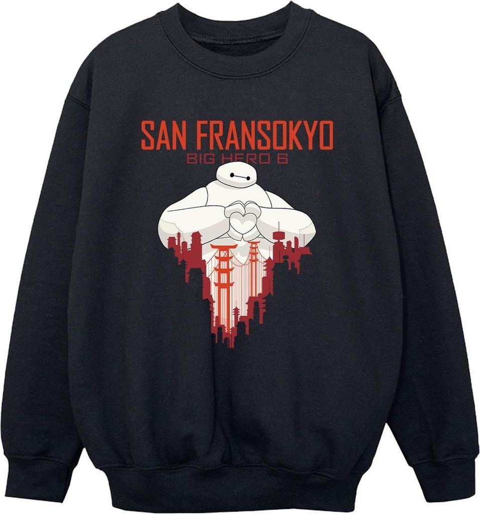 Disney - "Big Hero 6 San Fransokyo" Sweatshirt für Jungen BI10795 (128) (Schwarz)