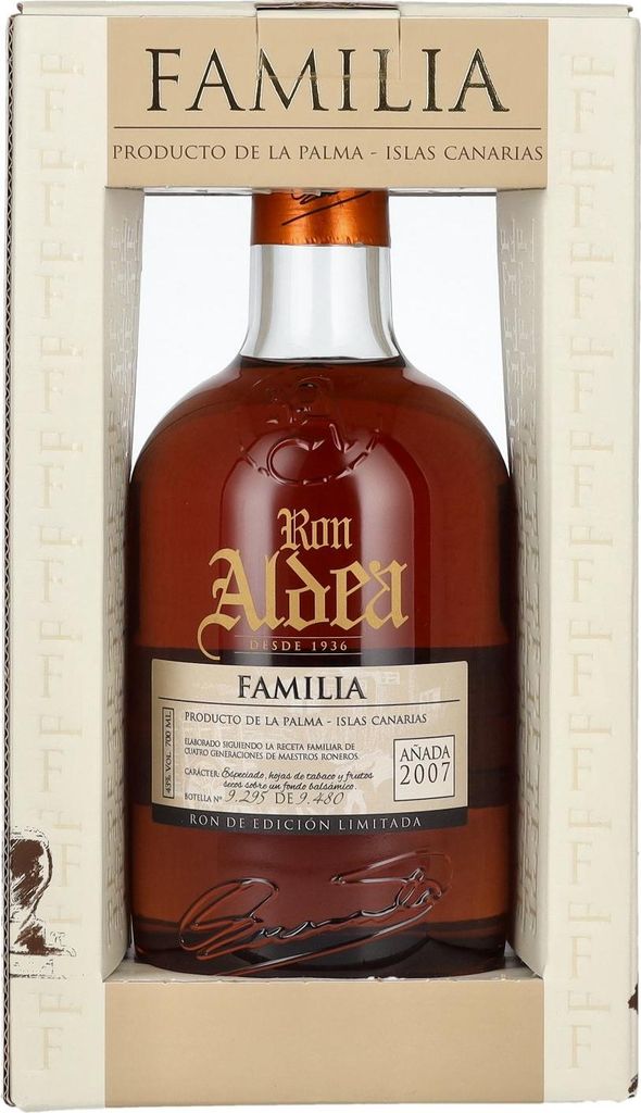 Ron Aldea FAMILIA Edición Limitada Añada 2007 43% Vol. 0,7l in Geschenkbox