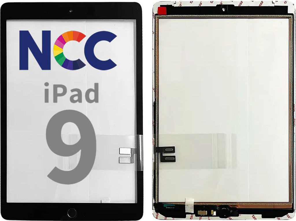 OEM NCC Prime Touchscreen Displayglas Klebestreifen Schwarz für iPad 9 10.2 2021 & Werkzeug