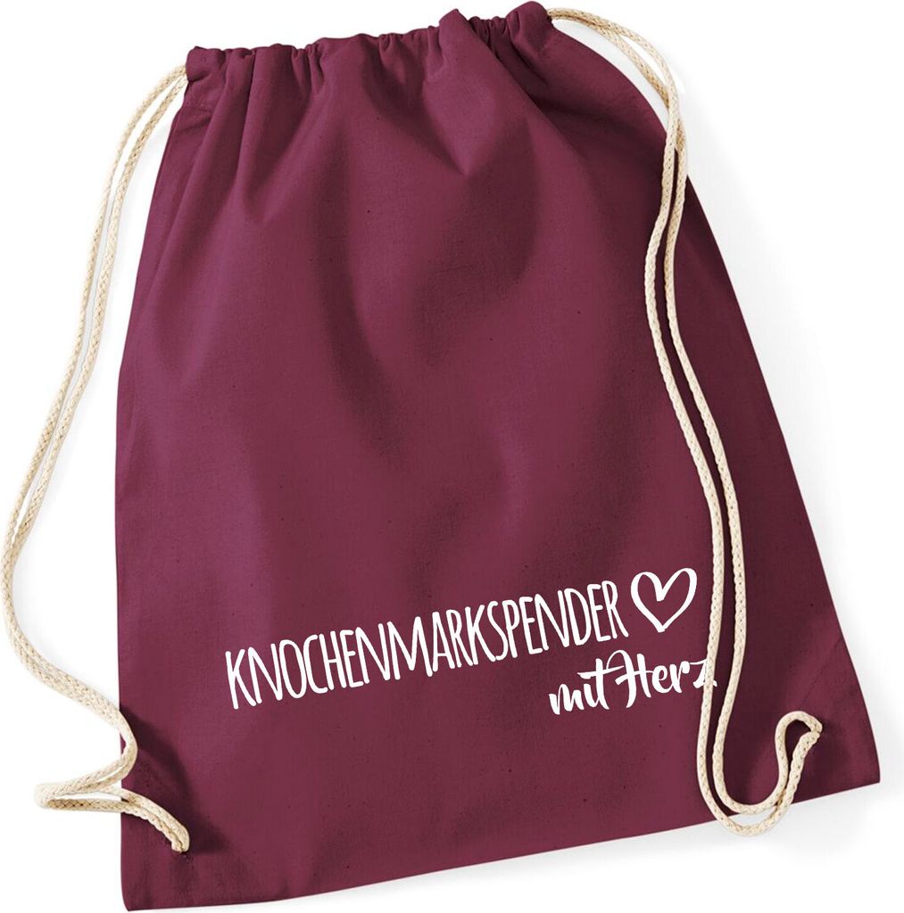 Huuraa Turnbeutel Knochenmarkspender mit Herz 12 Liter Produktbild 