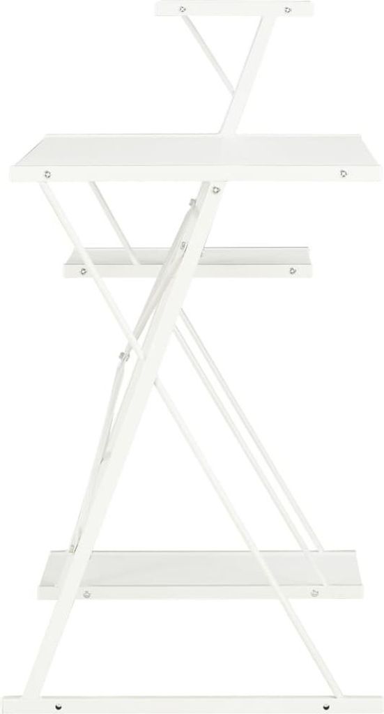 vidaXL Psací stůl s policí bílý 116 × 50 × 93 cm Obrázek produktu 