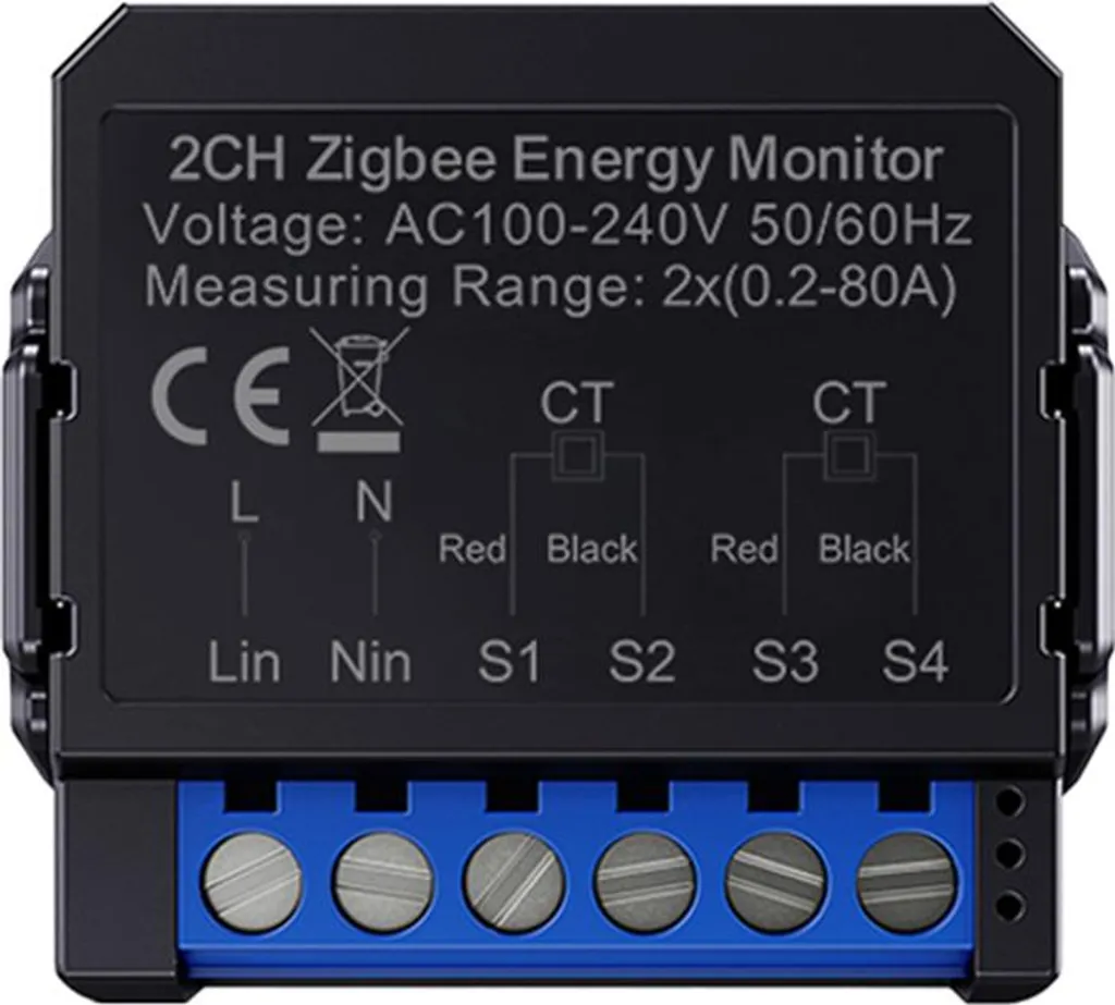 Compteur Zigbee Bidirectionnel Avatto ZWPM16-2 Mesure Énergie 80A Max - 2