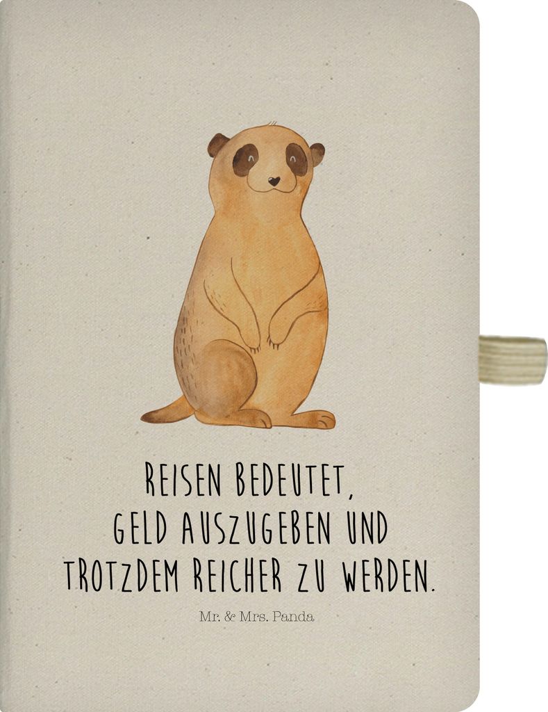 Mr. & Mrs. Panda notizbuch Erdmännchen - Transparent - Geschenk, Afrika, Spruch, Traveling, Skizzenbuch, Reisen, Journal, Kladde, Roadtrip, A5, Re...